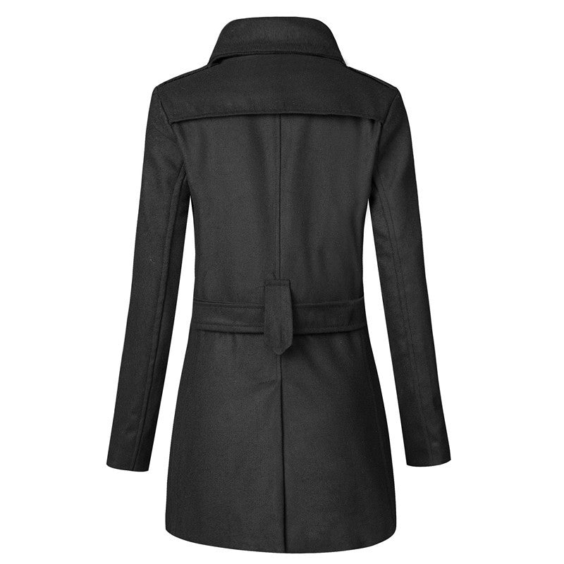 Autumn And Winter Foreign Trade New Men's Woolen Trench Coat