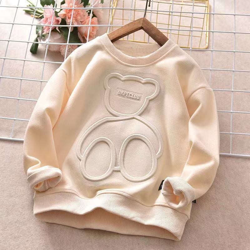 Long Sleeved T Shirt Children Plus Velvet Bottoming Shirt