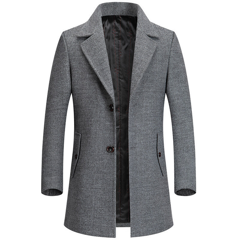 Woolen Woolen Coat Men's Autumn Winter Business In Britain