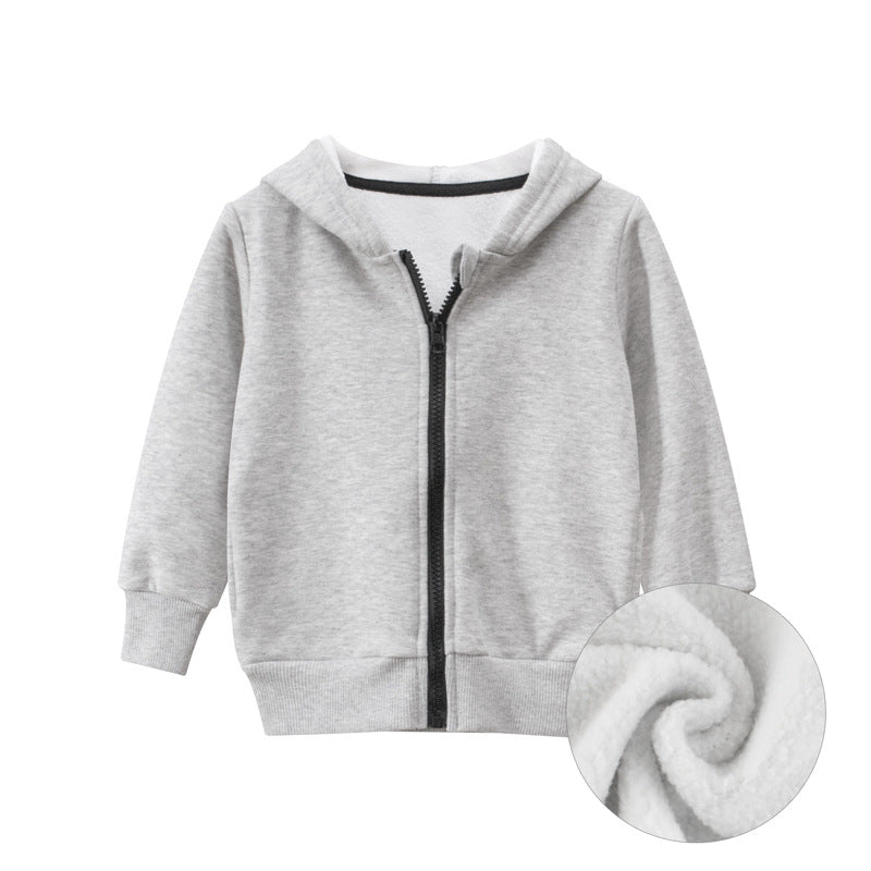 Children's jacket zipper sweater fleece baby clothes