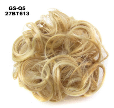 New Trendy Design Women Wavy Curly Messy Hair Bun Synthetic