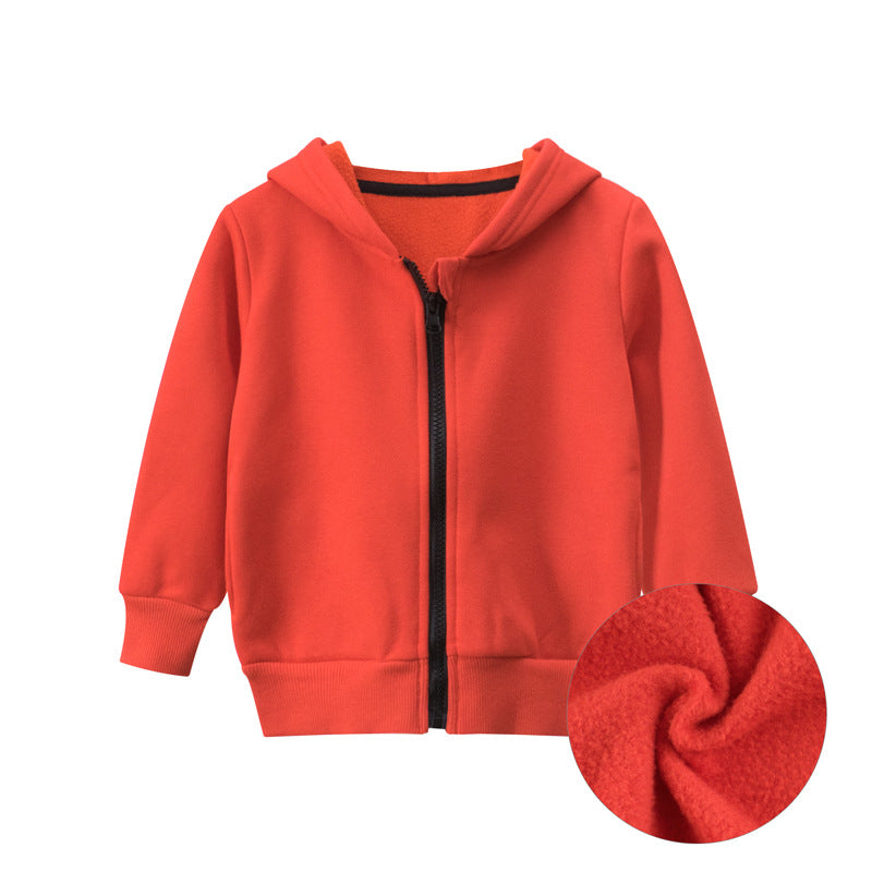 Children's jacket zipper sweater fleece baby clothes