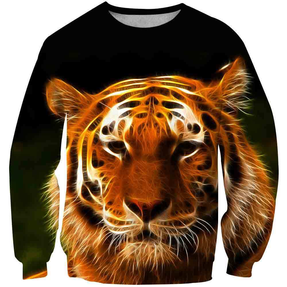 3D Personalized Animal Pattern Sports Top Unisex Tiger Series Hoodie