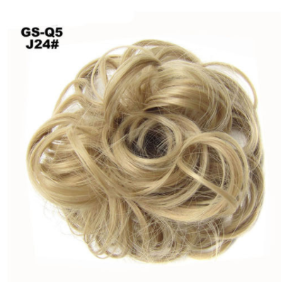 New Trendy Design Women Wavy Curly Messy Hair Bun Synthetic