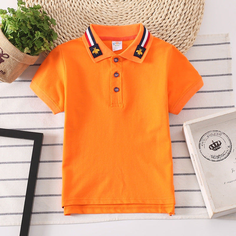 Solid color polo shirt