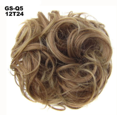 New Trendy Design Women Wavy Curly Messy Hair Bun Synthetic