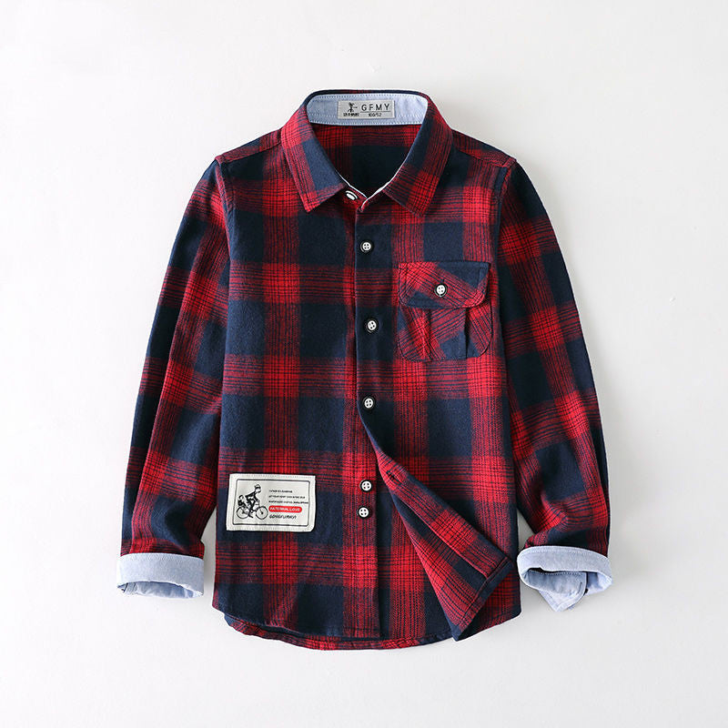 Boys plaid shirt long sleeve