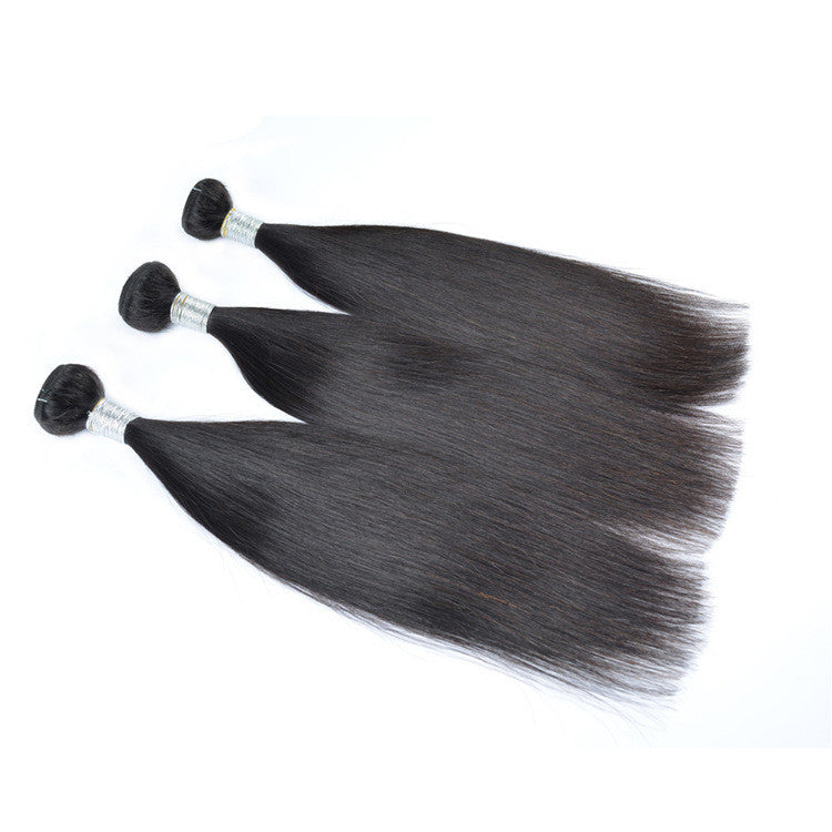 Real Hair Wigs Hair Bundles Wigs Europe And America 9A Straight Hair Curtain Straight Hair