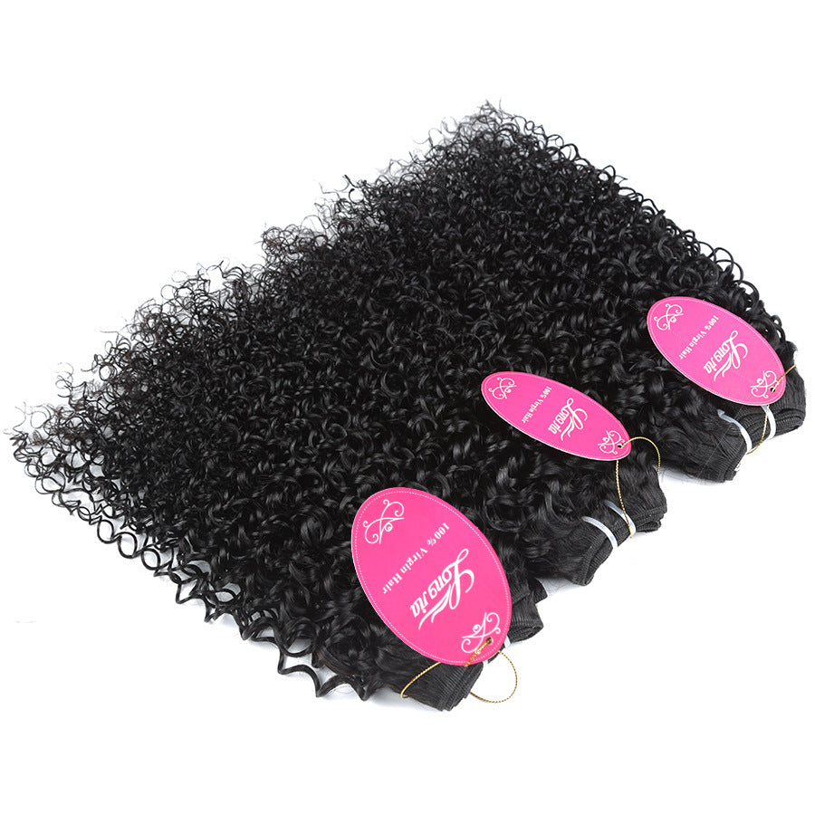 Hair Bundles Kinky Curly Hair Buns Brazilian Real Hair Curly Can Be Dyed