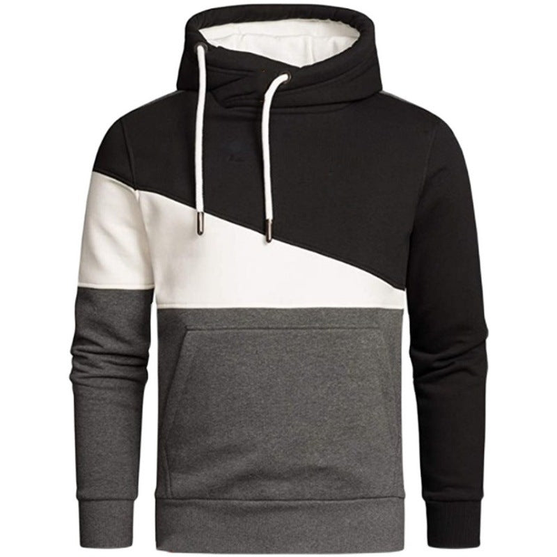 Cross Border European And American New Men'S Outdoor Sports Leisure Color Matching Pullover