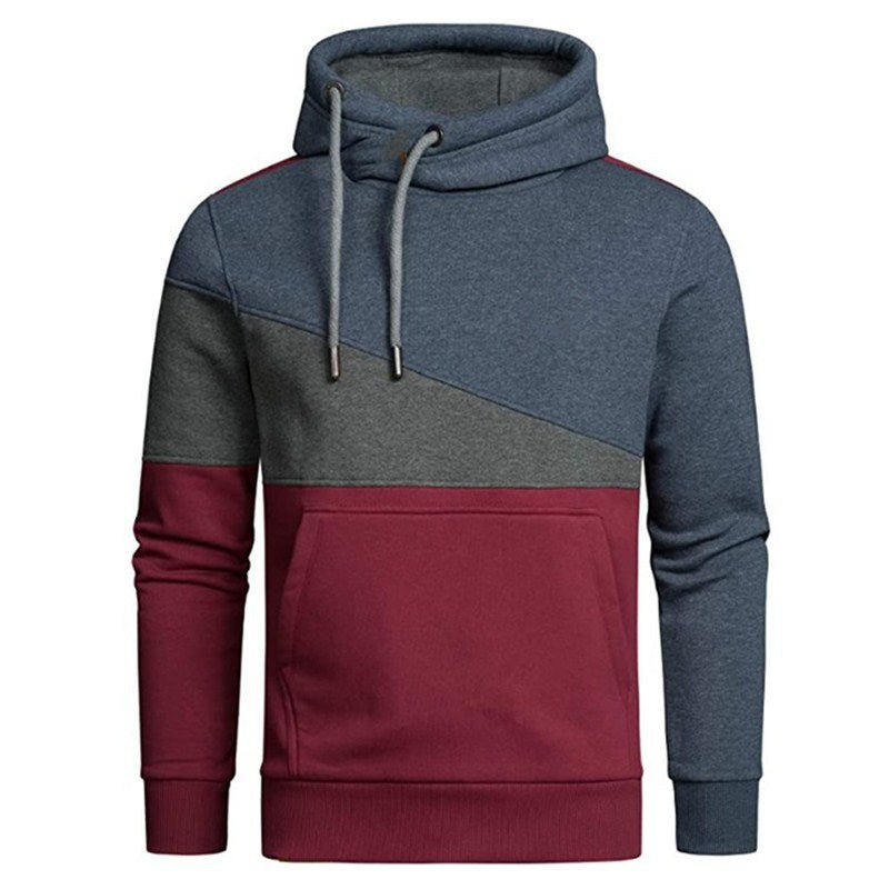 Cross Border European And American New Men'S Outdoor Sports Leisure Color Matching Pullover