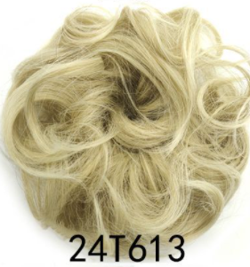 New Trendy Design Women Wavy Curly Messy Hair Bun Synthetic