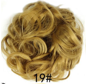 New Trendy Design Women Wavy Curly Messy Hair Bun Synthetic