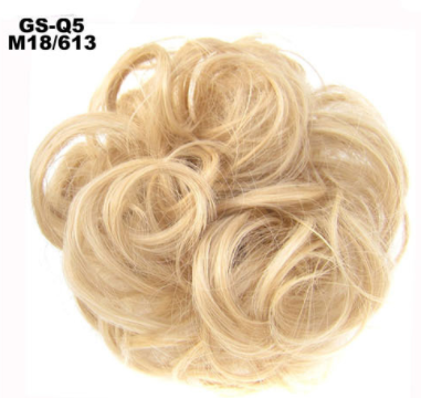 New Trendy Design Women Wavy Curly Messy Hair Bun Synthetic