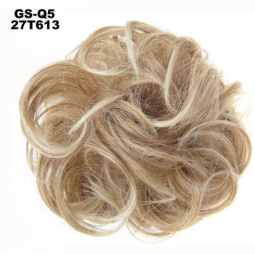 New Trendy Design Women Wavy Curly Messy Hair Bun Synthetic