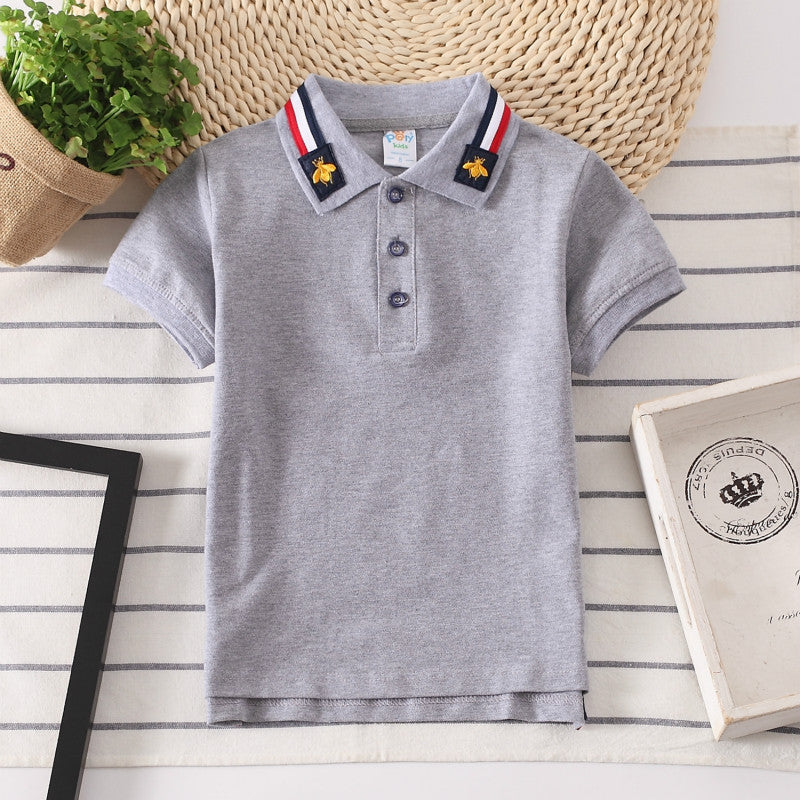 Solid color polo shirt