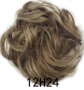 New Trendy Design Women Wavy Curly Messy Hair Bun Synthetic