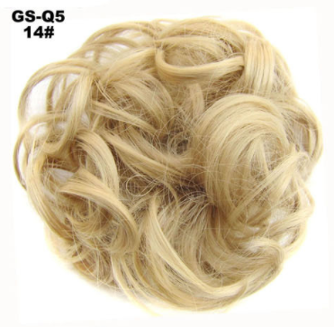 New Trendy Design Women Wavy Curly Messy Hair Bun Synthetic