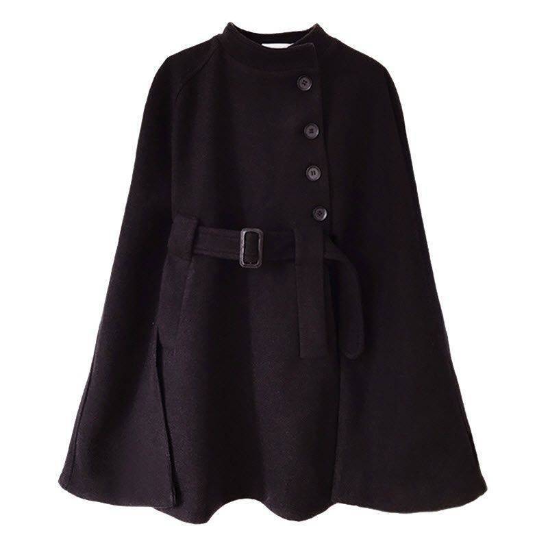 Winter Thickened Woolen Cloak Coat