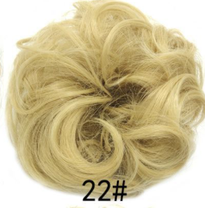 New Trendy Design Women Wavy Curly Messy Hair Bun Synthetic