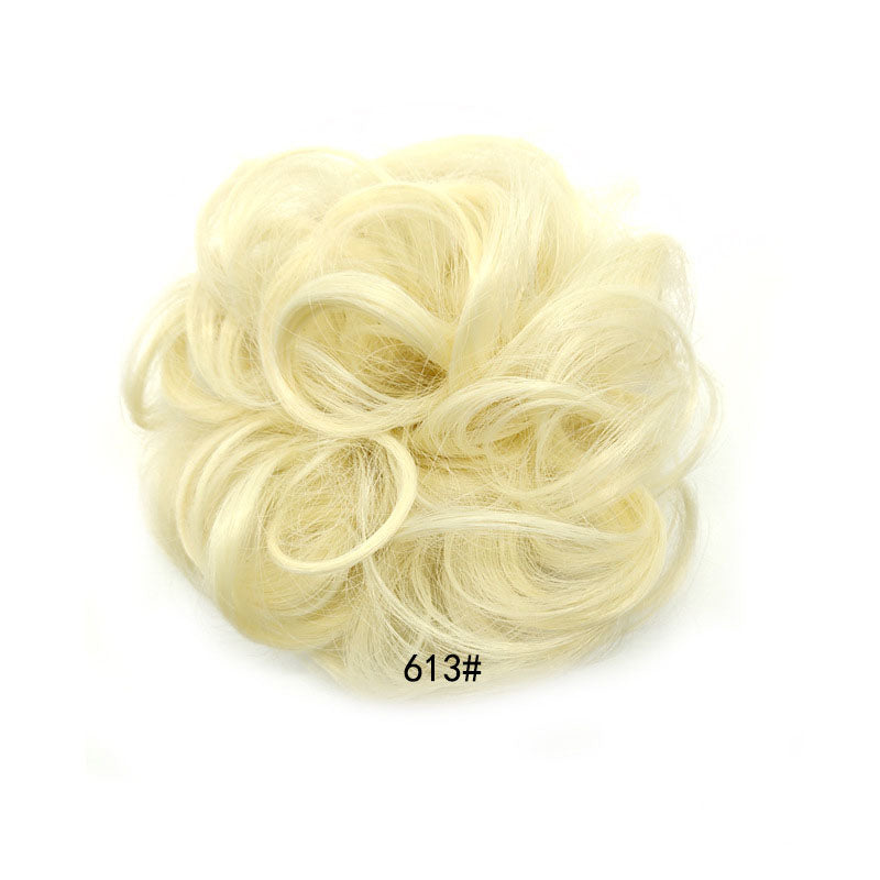 New Trendy Design Women Wavy Curly Messy Hair Bun Synthetic