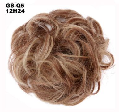 New Trendy Design Women Wavy Curly Messy Hair Bun Synthetic