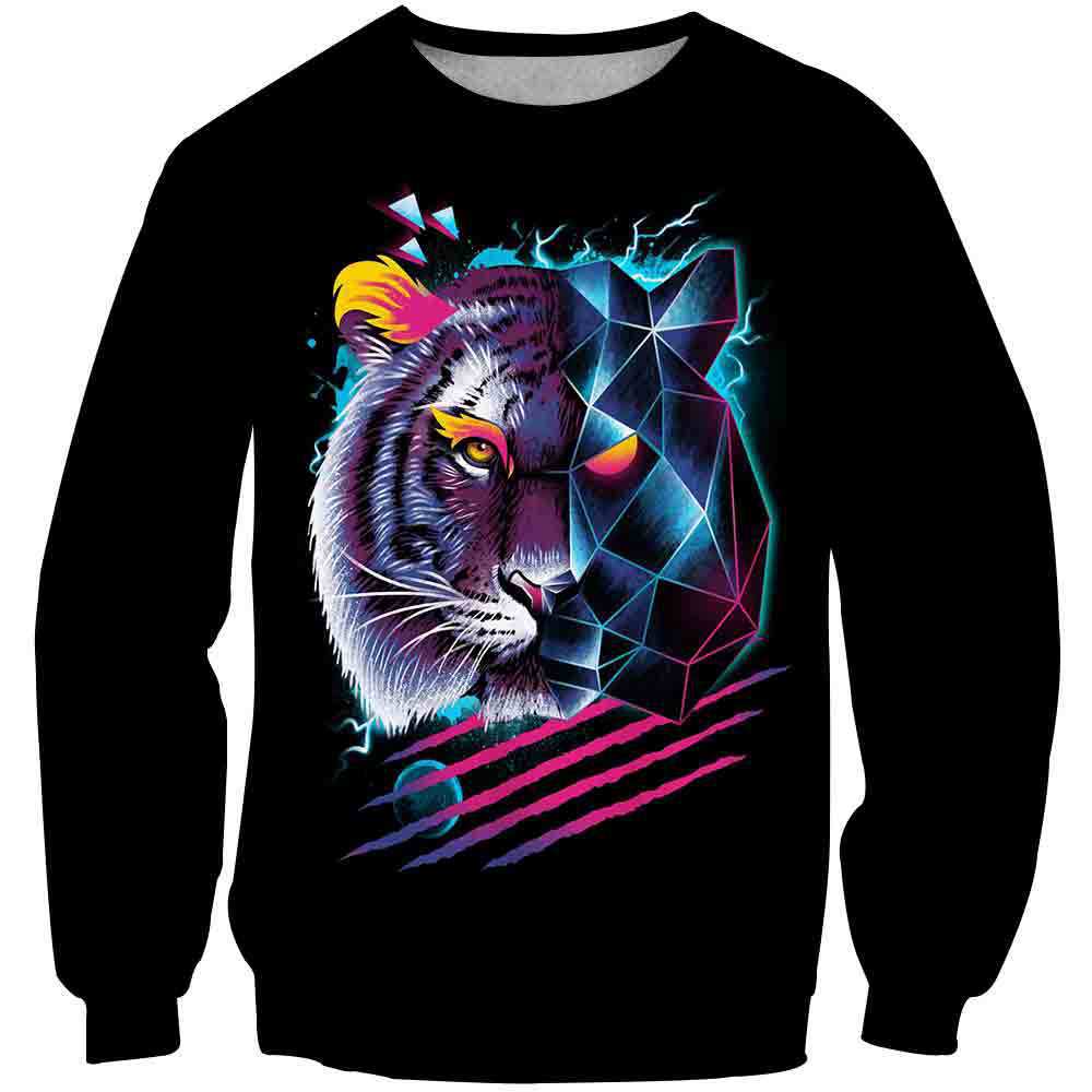 3D Personalized Animal Pattern Sports Top Unisex Tiger Series Hoodie