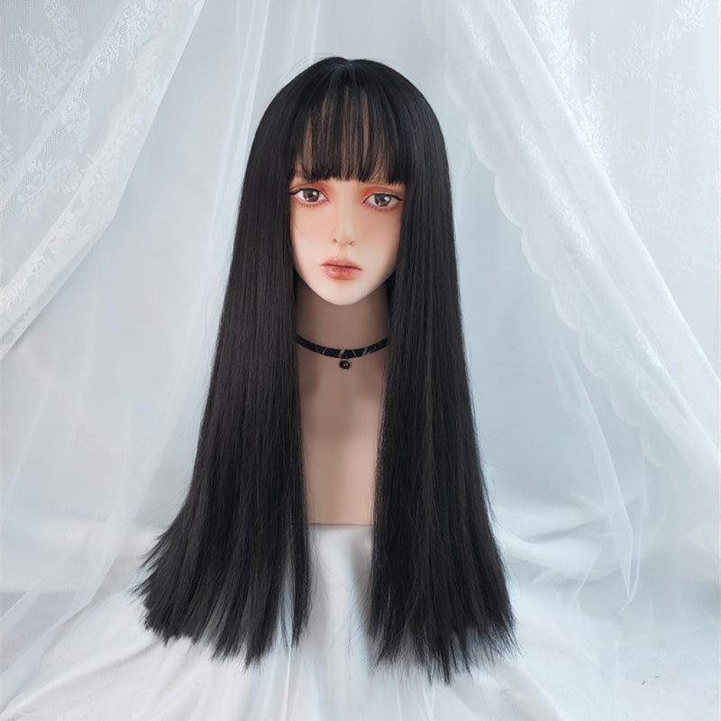 Air Bangs Long Straight Hair European And American Fashion Wig