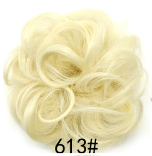 New Trendy Design Women Wavy Curly Messy Hair Bun Synthetic