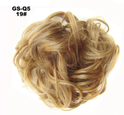 New Trendy Design Women Wavy Curly Messy Hair Bun Synthetic