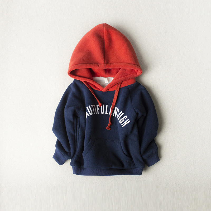 Boys thick hooded sweatshirt