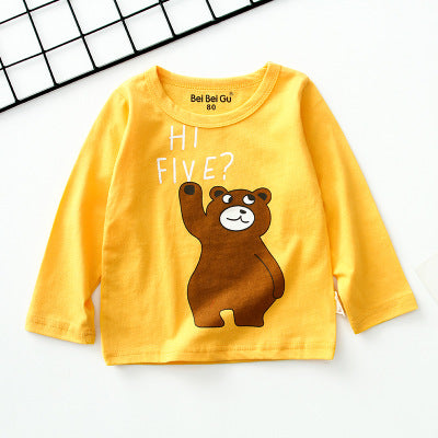 Cartoon children's long sleeve t-shirt bottoming shirt