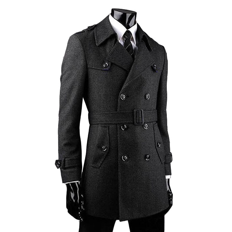 Autumn And Winter Wool Men's Plus Fat Plus Size Young Cashmere Coat