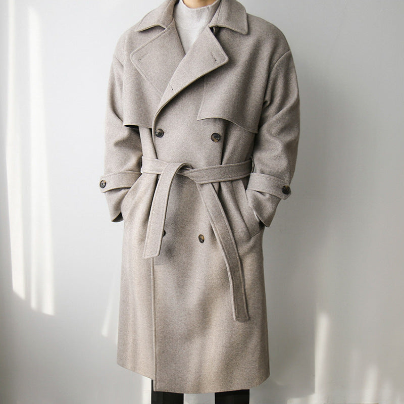 Woolen Coat Men's Winter Medium And Long Thickened