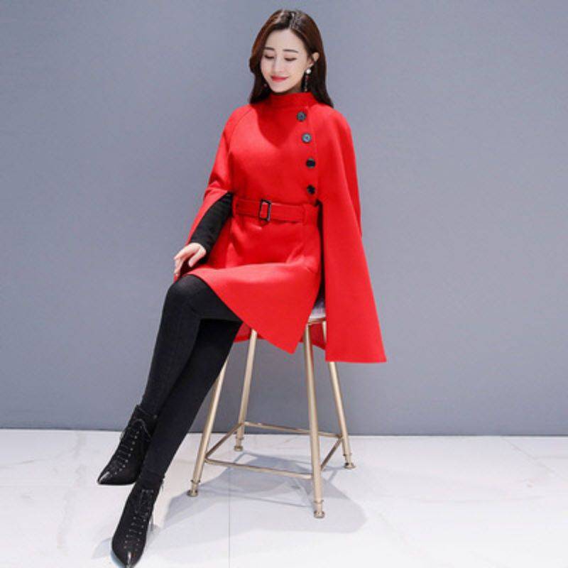 Winter Thickened Woolen Cloak Coat