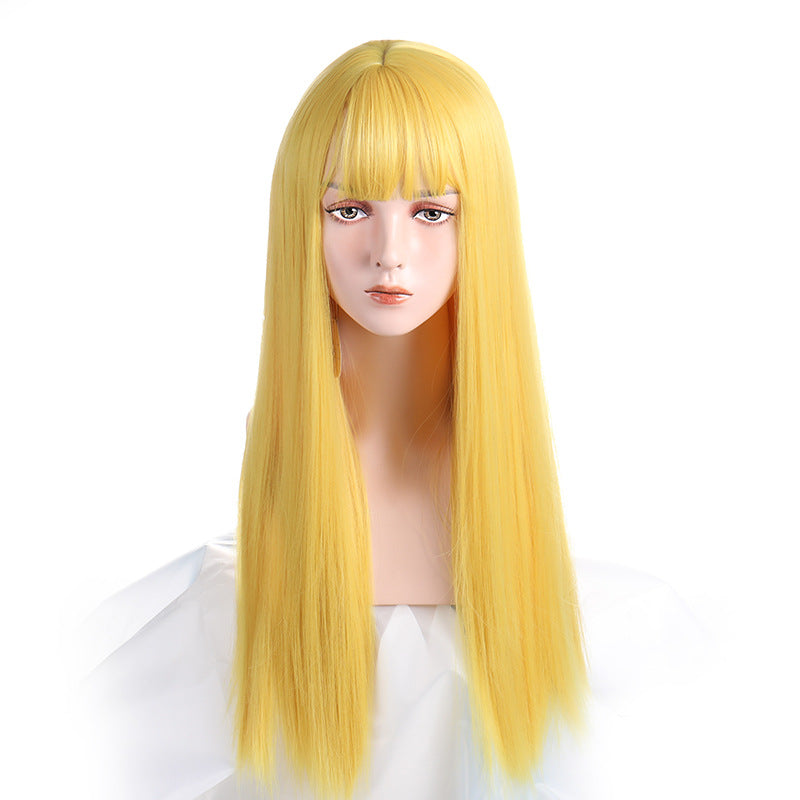 Air Bangs Long Straight Hair European And American Fashion Wig