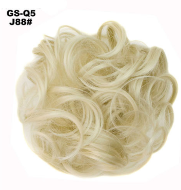 New Trendy Design Women Wavy Curly Messy Hair Bun Synthetic