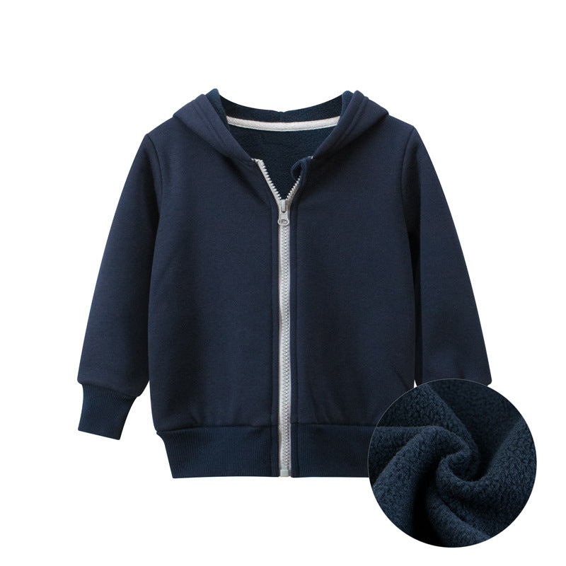 Children's jacket zipper sweater fleece baby clothes