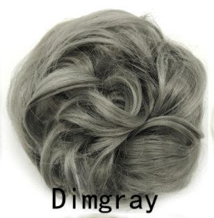 New Trendy Design Women Wavy Curly Messy Hair Bun Synthetic