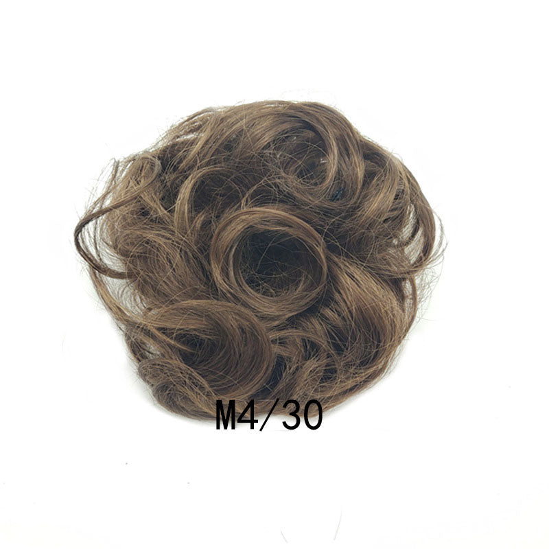 New Trendy Design Women Wavy Curly Messy Hair Bun Synthetic