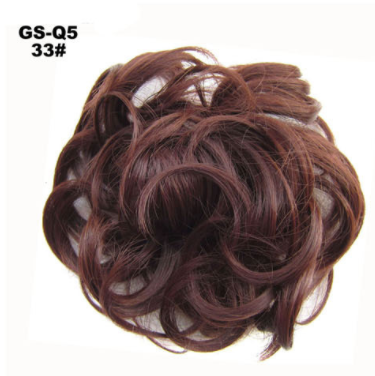 New Trendy Design Women Wavy Curly Messy Hair Bun Synthetic