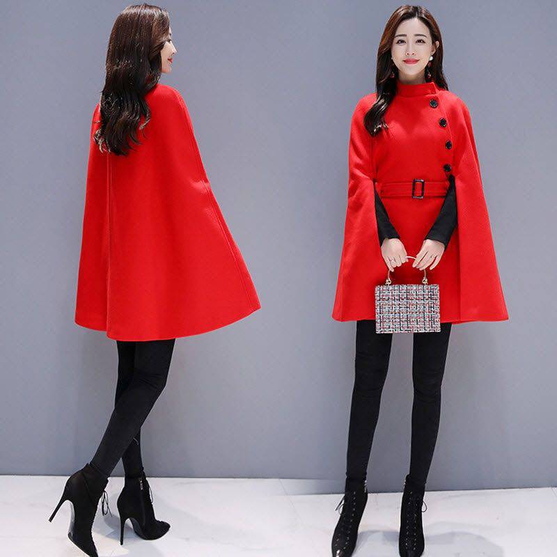 Winter Thickened Woolen Cloak Coat