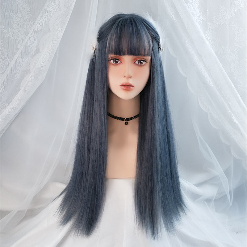 Air Bangs Long Straight Hair European And American Fashion Wig