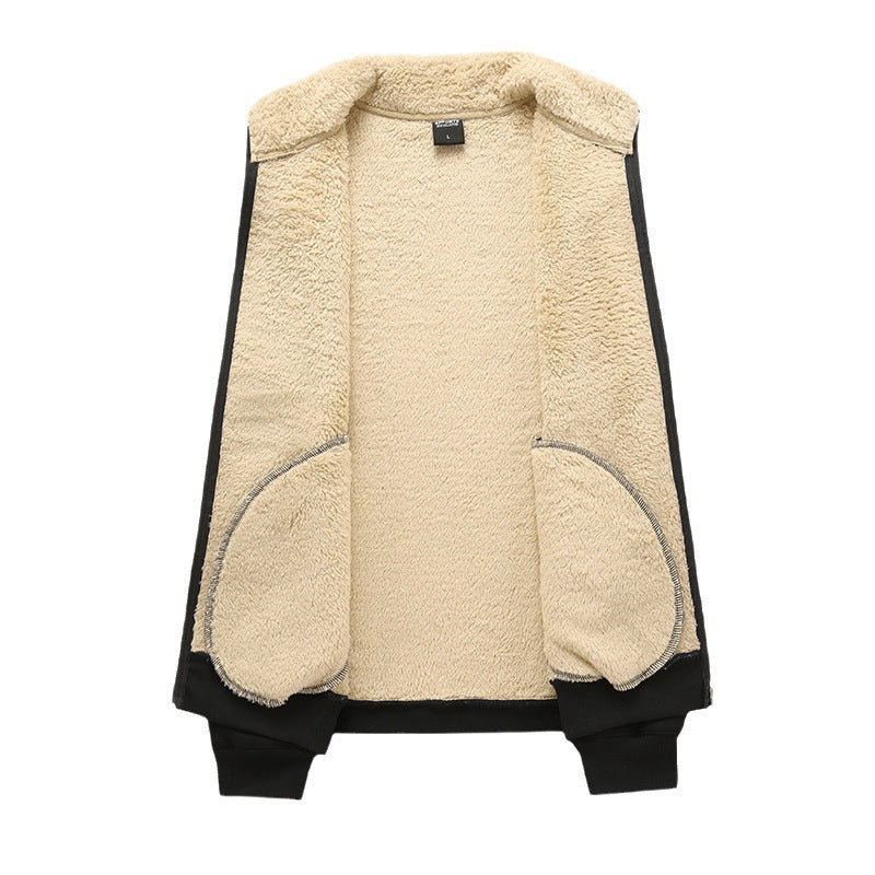 Lambswool Brushed Hoody Men's Baggy Coat