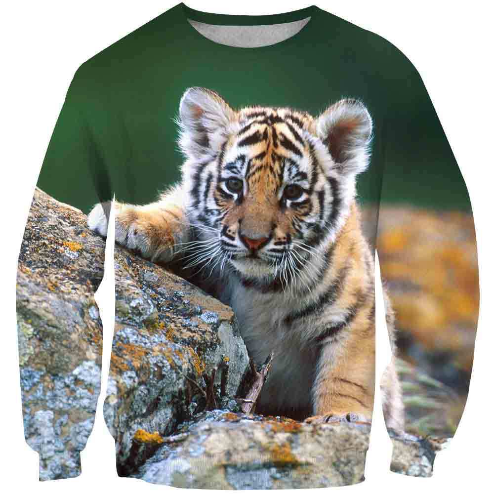 3D Personalized Animal Pattern Sports Top Unisex Tiger Series Hoodie