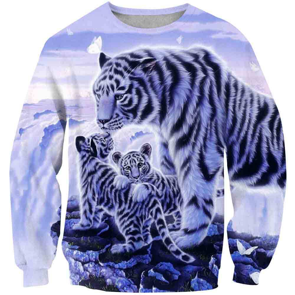 3D Personalized Animal Pattern Sports Top Unisex Tiger Series Hoodie