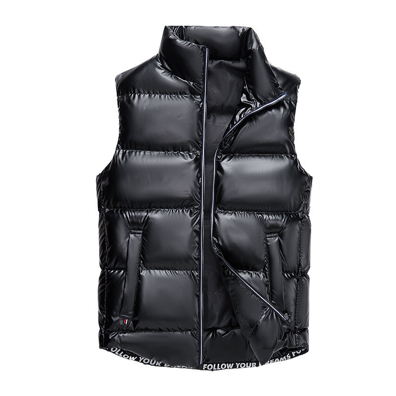 Men's Shiny Down Cotton Vest Jacket