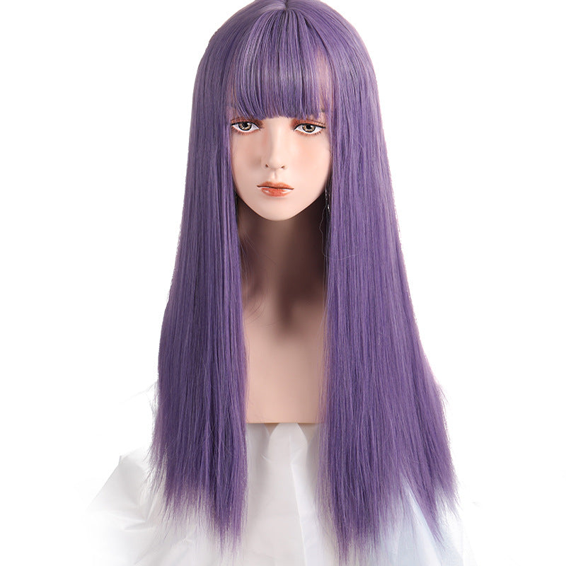 Air Bangs Long Straight Hair European And American Fashion Wig