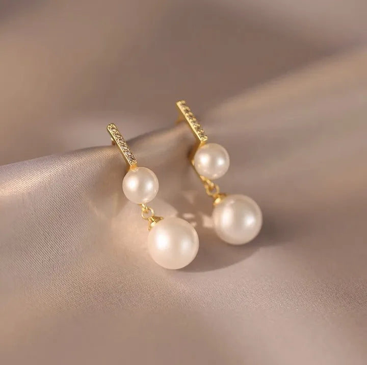 Jewelry CC Style Pearl Vintage Earrings