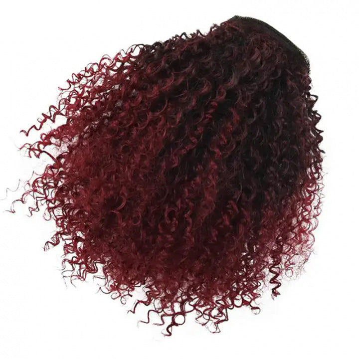 Women's African Drawstring Stretch Small Curly Wig